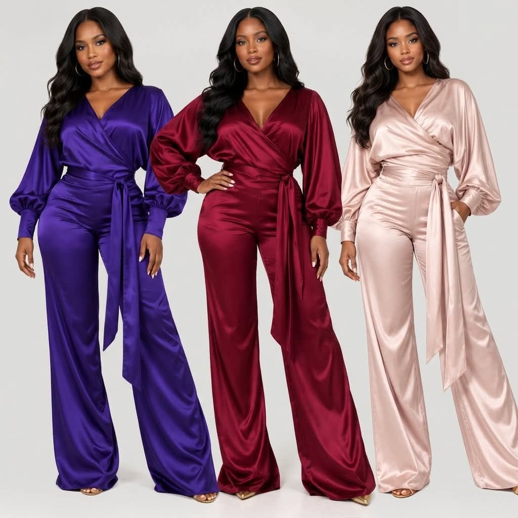 Satin two piece