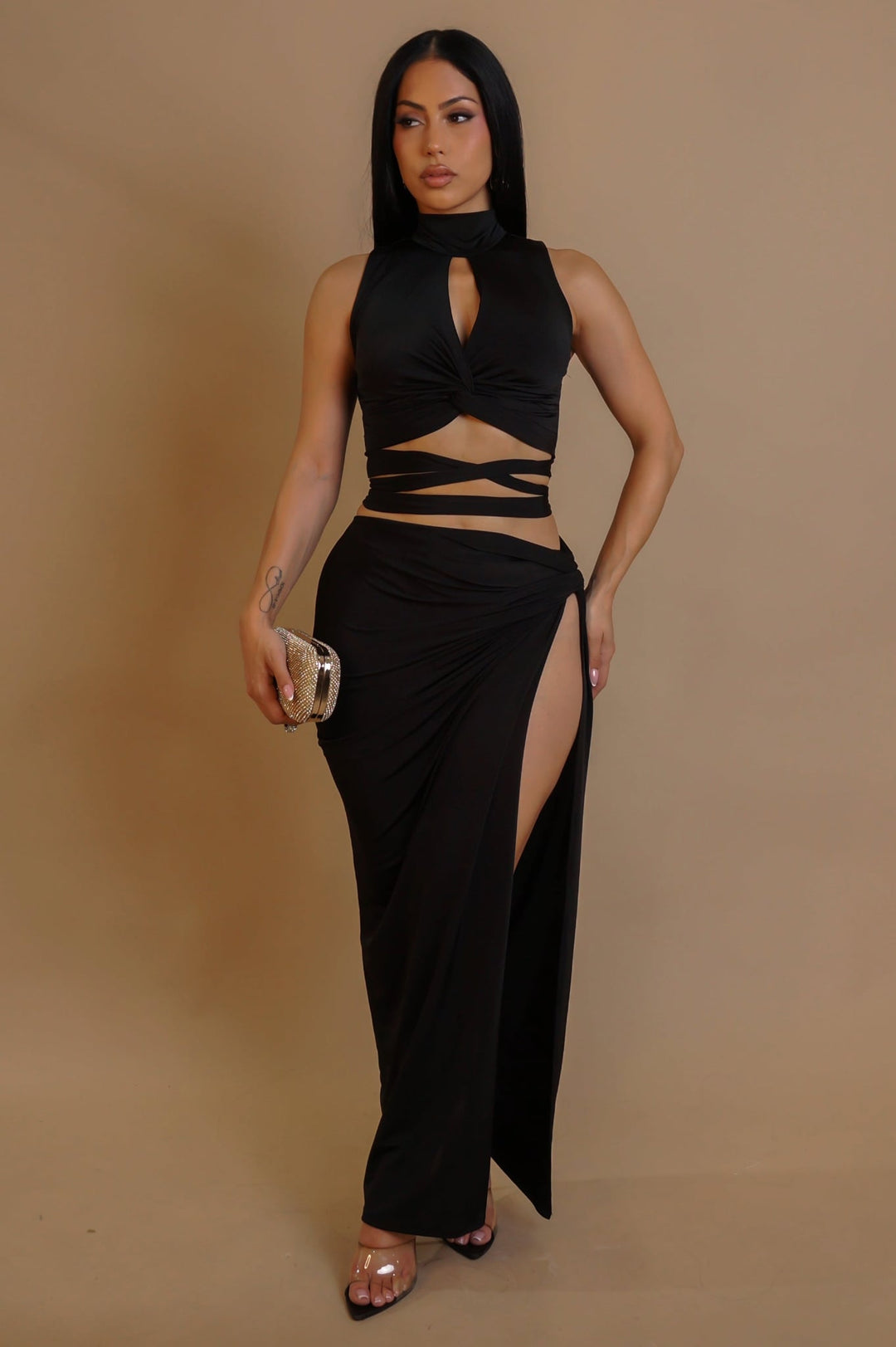 After Hours Wrap Two-Piece Set