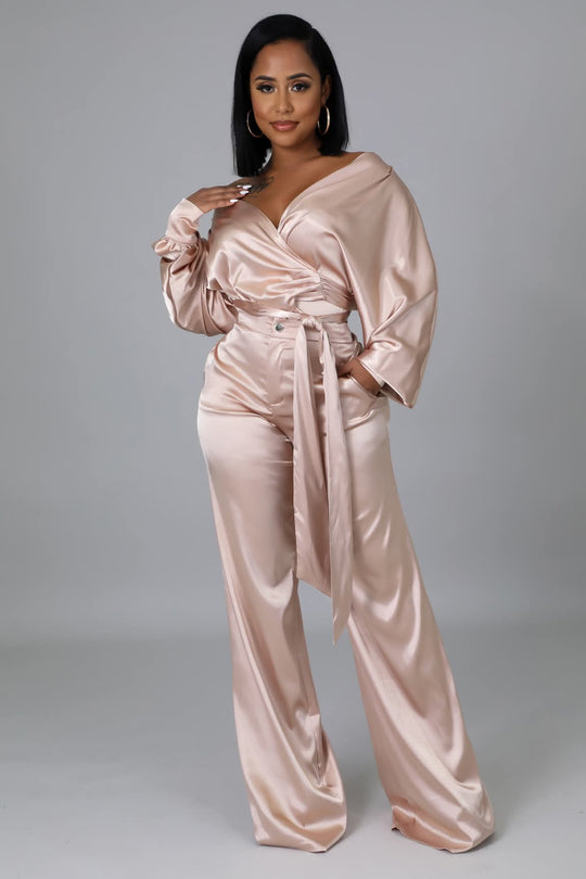 Satin two piece