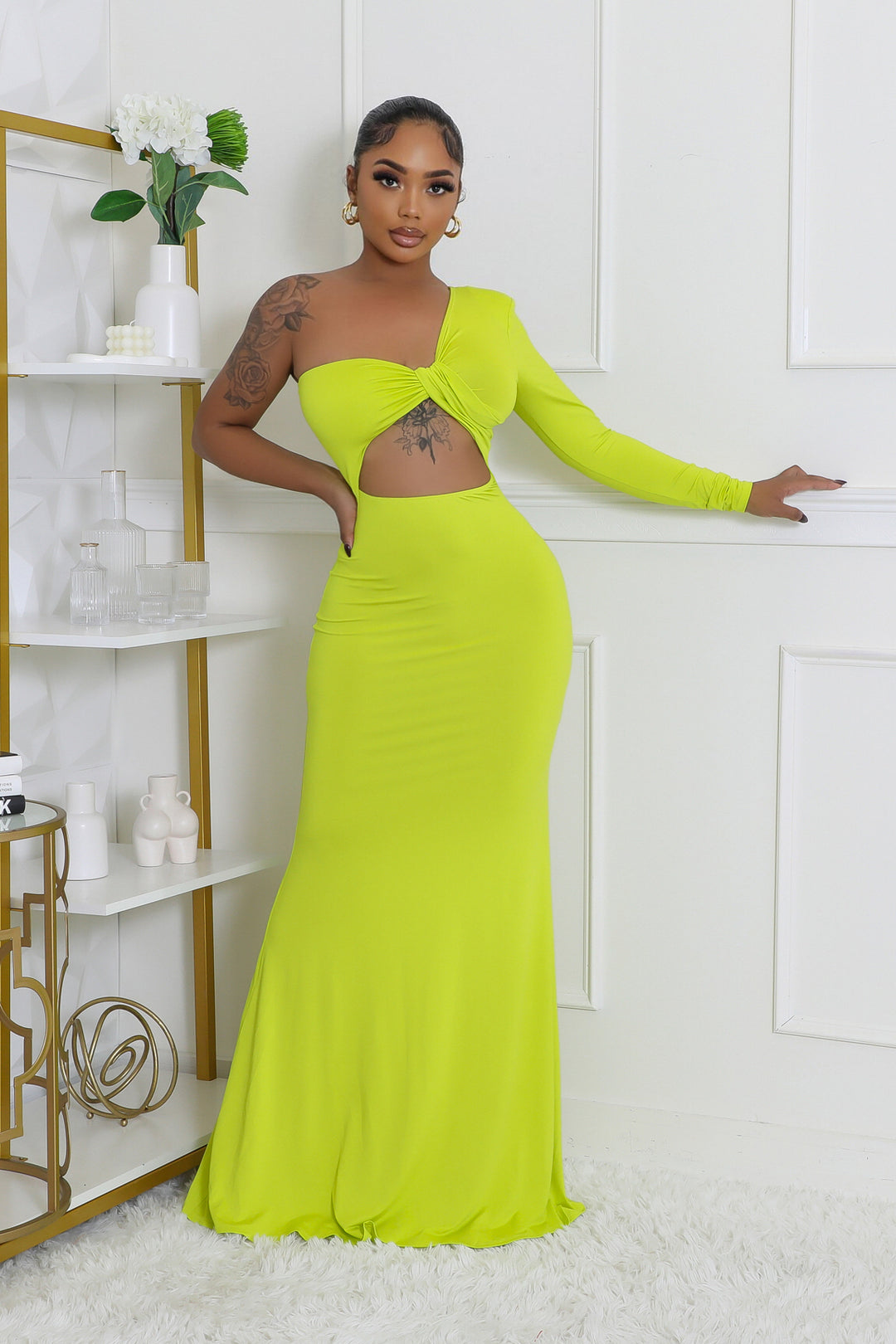 In the Limelight Maxi Dress
