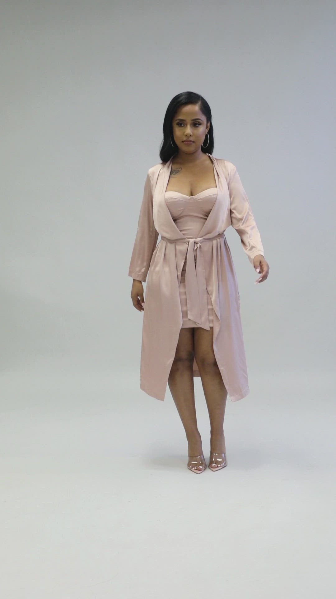 Keep It Classy Satin Dress Set