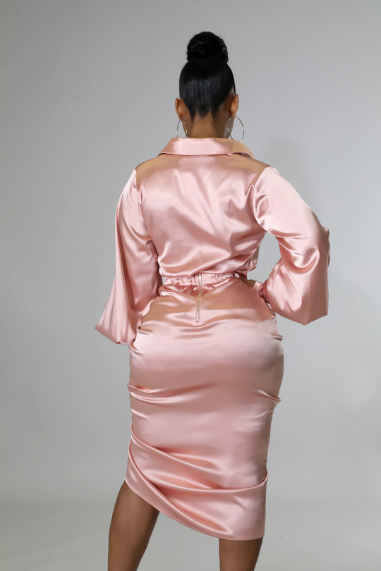 Exclusive Satin Skirt Set - Dayna Dior