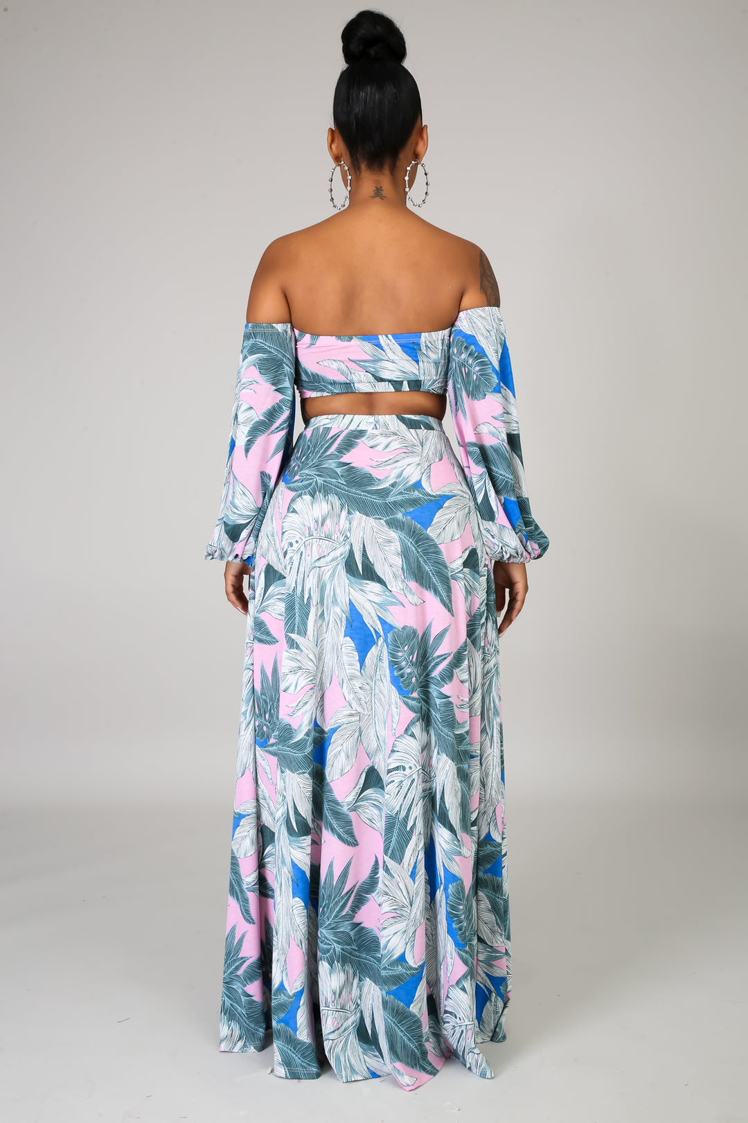 Floral Blossom Maxi Two Piece Set - Fortress Fashions &amp; Furnishings
