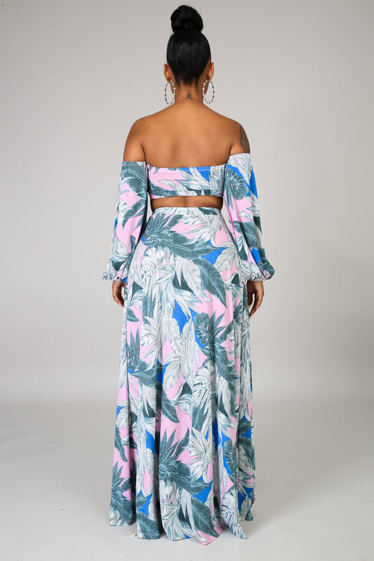 Floral Blossom Maxi Two Piece Set - Fortress Fashions &amp; Furnishings