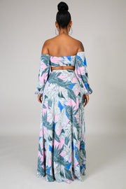 Floral Blossom Maxi Two Piece Set - Fortress Fashions & Furnishings