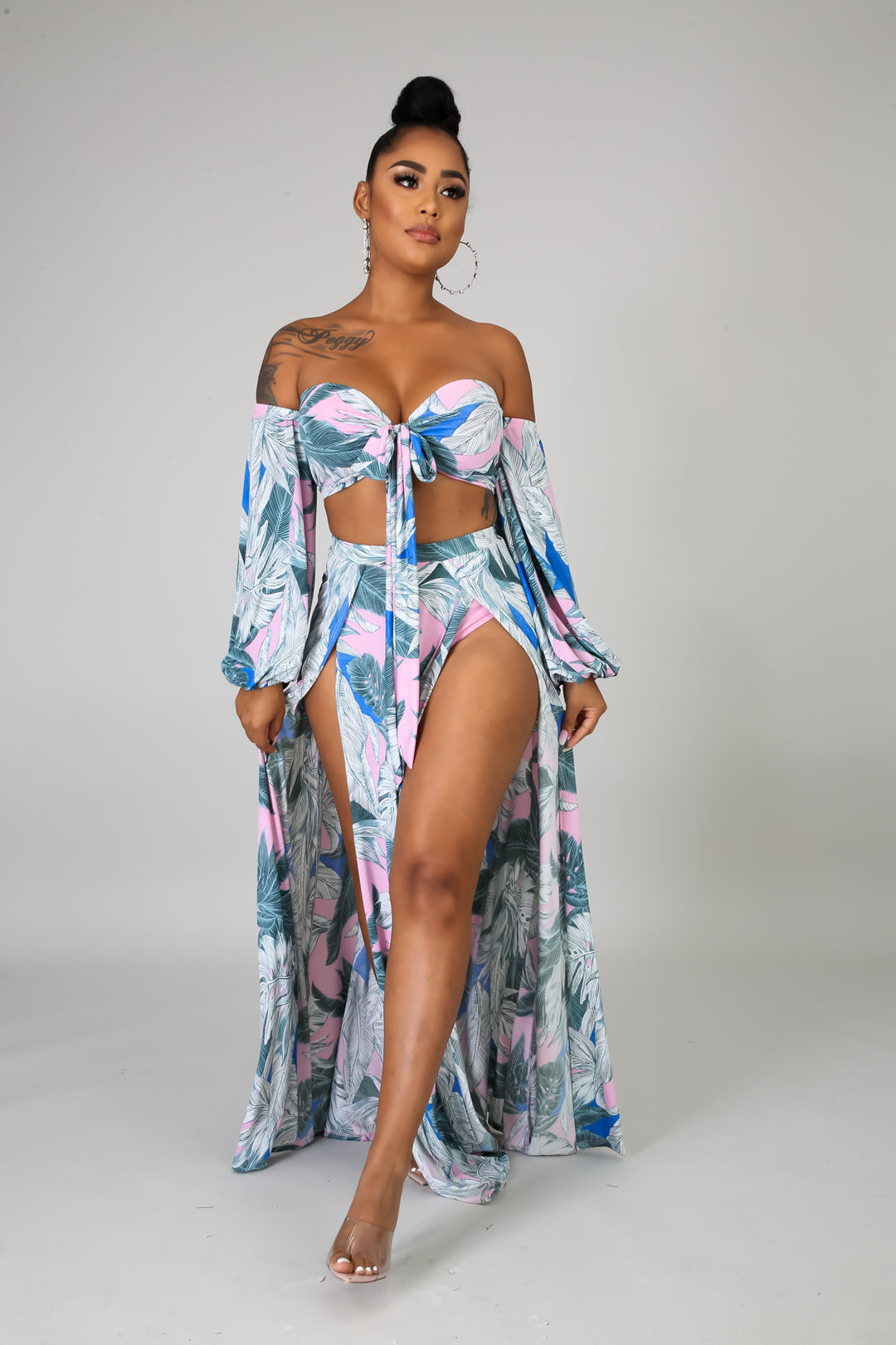 Floral Blossom Maxi Two Piece Set - Fortress Fashions &amp; Furnishings