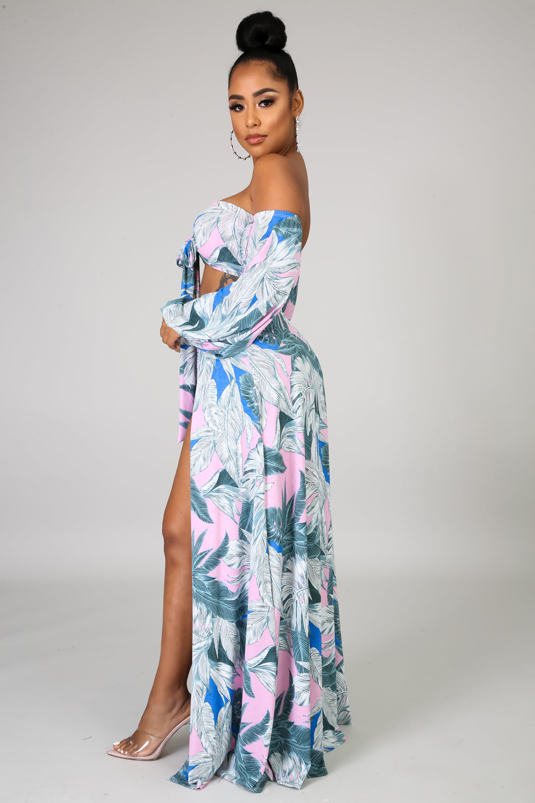 Floral Blossom Maxi Two Piece Set - Fortress Fashions &amp; Furnishings