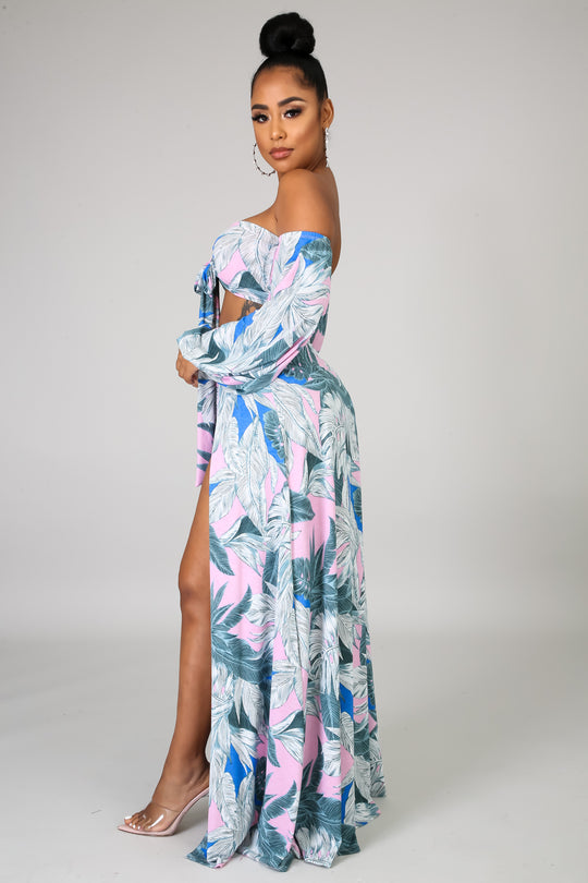 Floral Blossom Maxi Two Piece Set - Fortress Fashions &amp; Furnishings