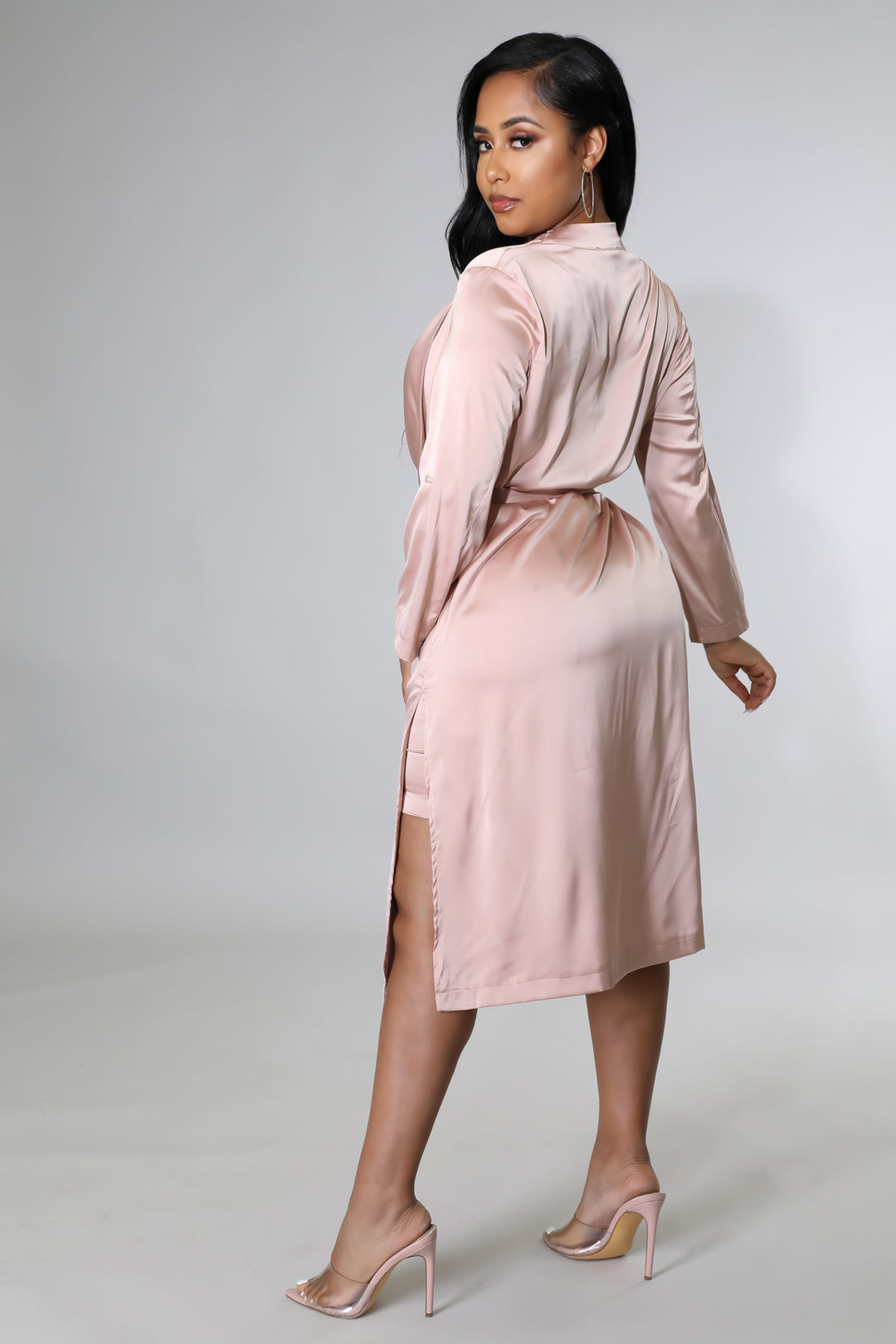 Keep It Classy Satin Dress Set - Dayna Dior
