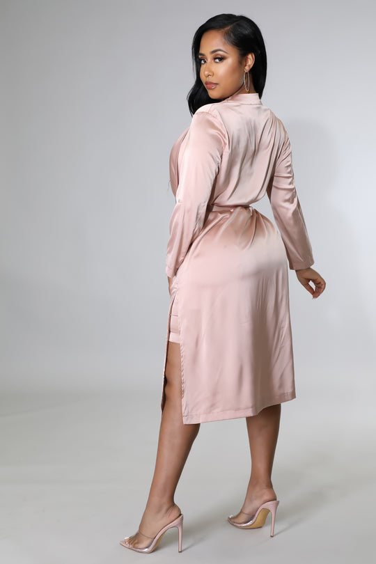 Keep It Classy Satin Dress Set - Dayna Dior