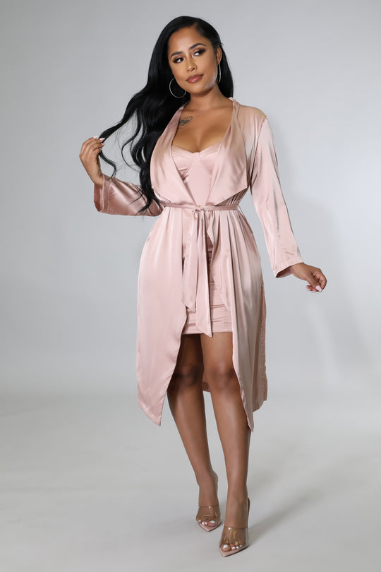 Keep It Classy Satin Dress Set - Dayna Dior