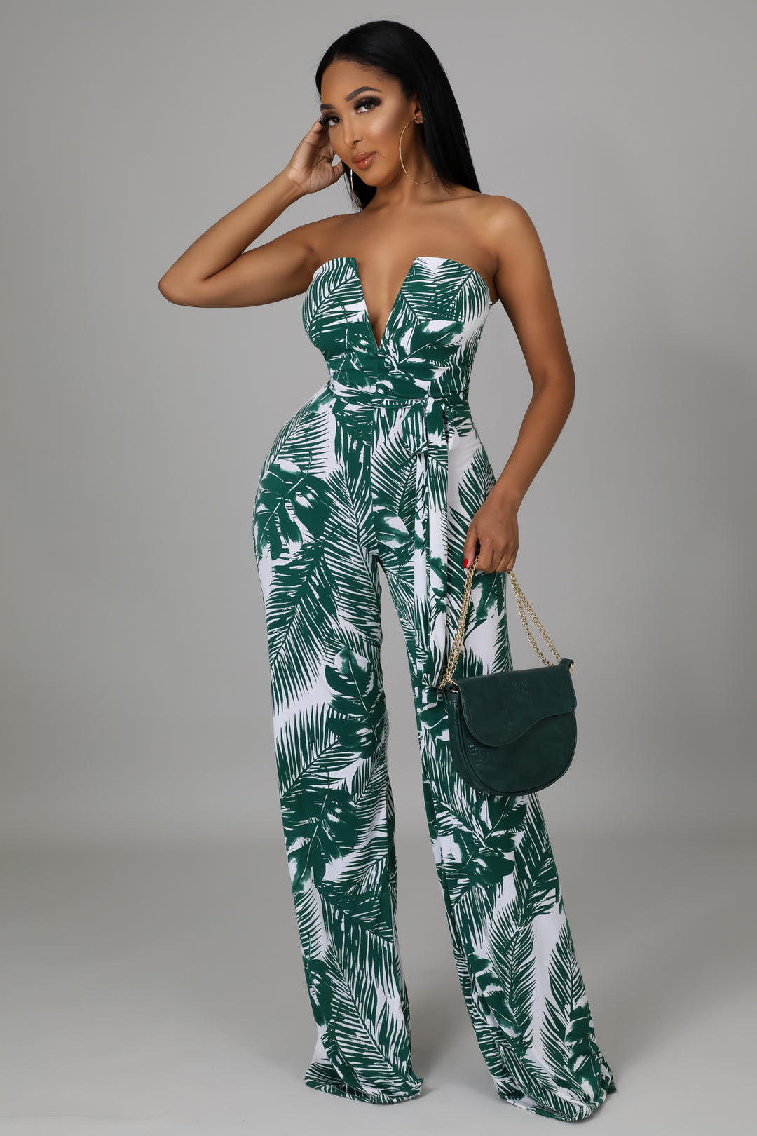 Tropical Palm Jumpsuit - Dayna Dior