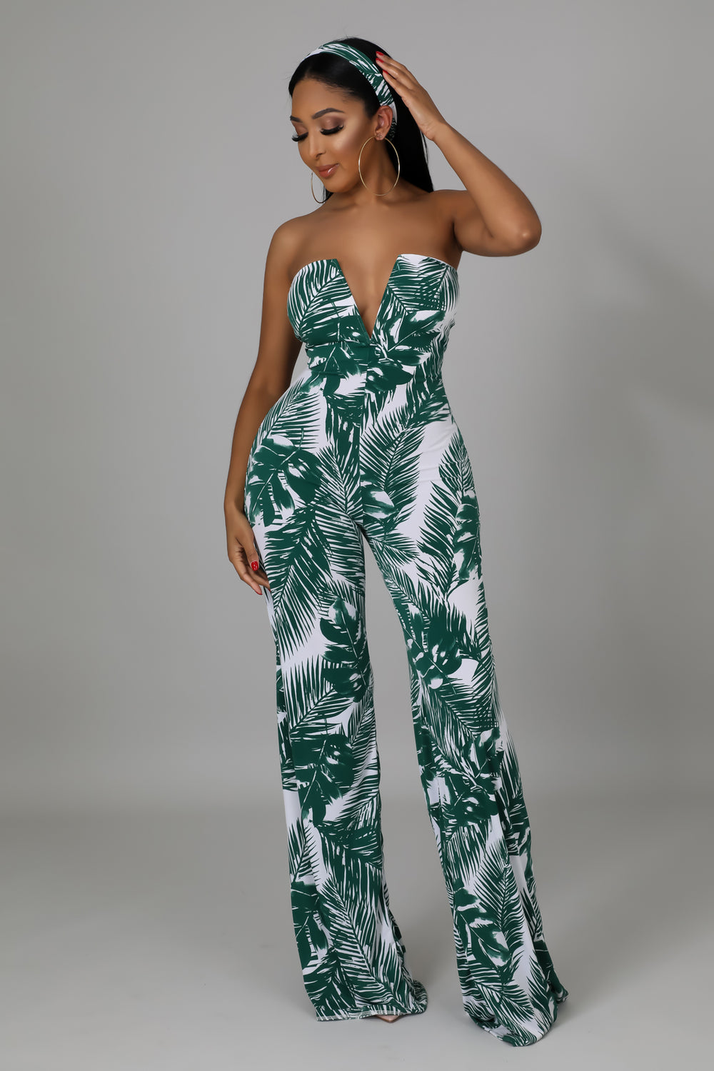 Tropical Palm Jumpsuit - Dayna Dior