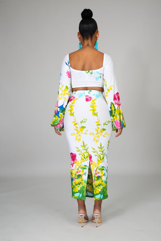 Tropical Oasis Two Piece Skirt Set - Fortress Fashions &amp; Furnishings