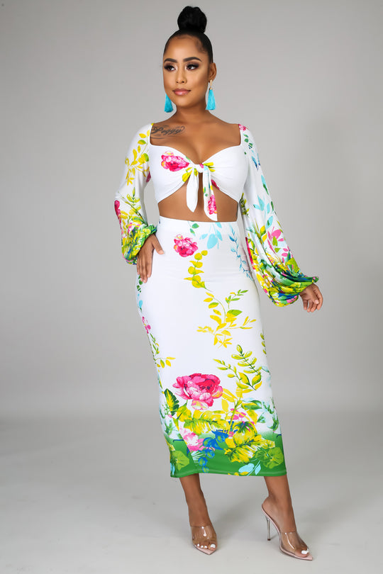 Tropical Oasis Two Piece Skirt Set - Fortress Fashions &amp; Furnishings