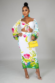 Tropical Oasis Two Piece Skirt Set - Fortress Fashions & Furnishings