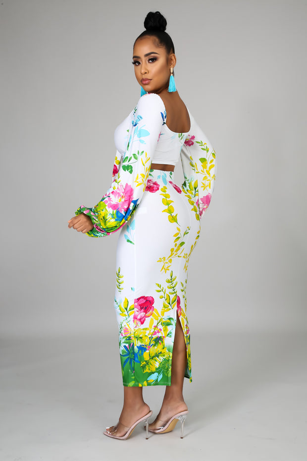 Tropical Oasis Two Piece Skirt Set - Fortress Fashions & Furnishings