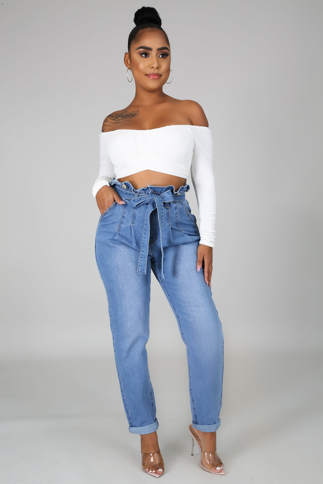 Cute In Blue Denim Overalls - Dayna Dior