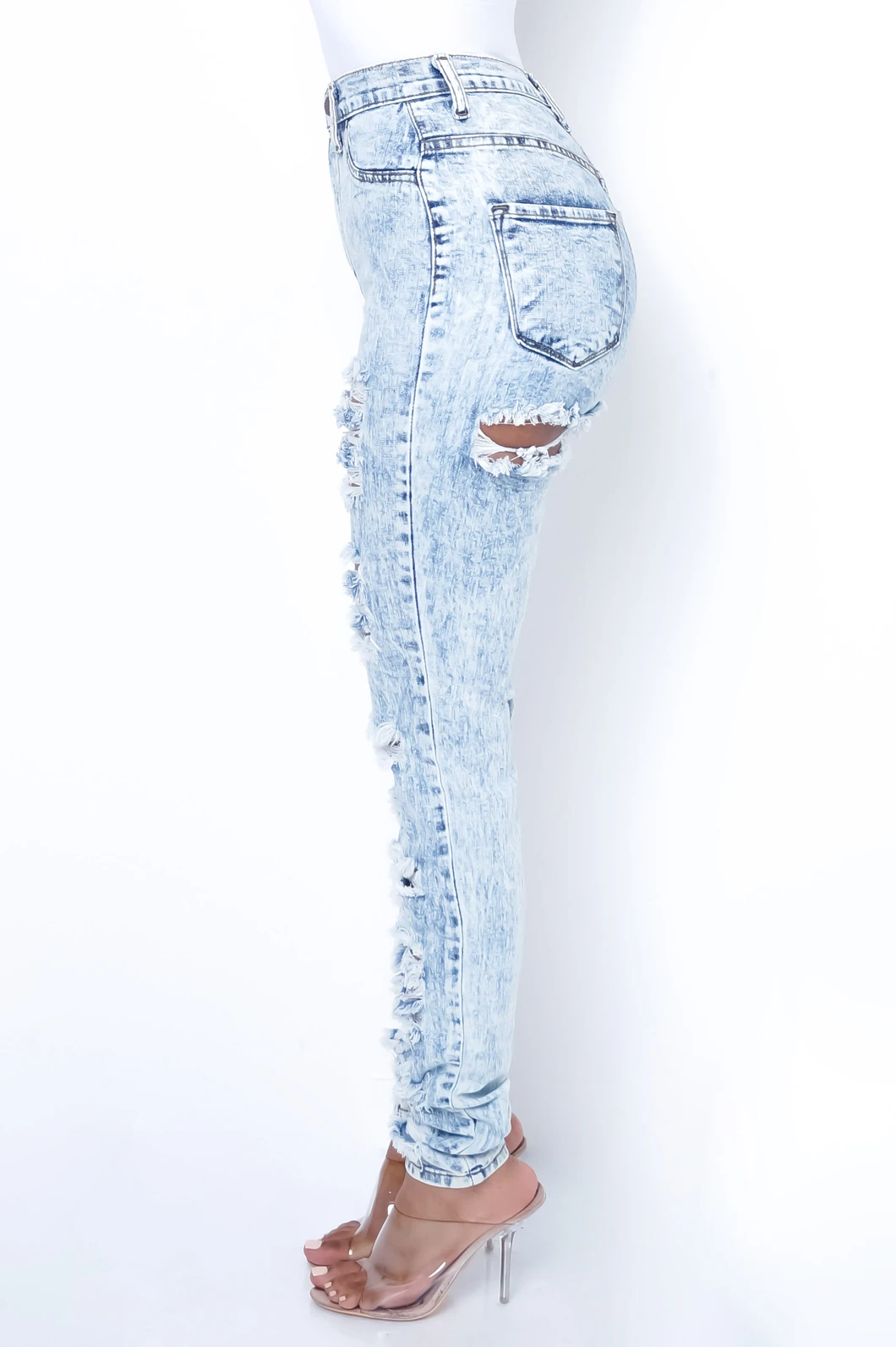 Shay Distressed Denim Jeans - Dayna Dior
