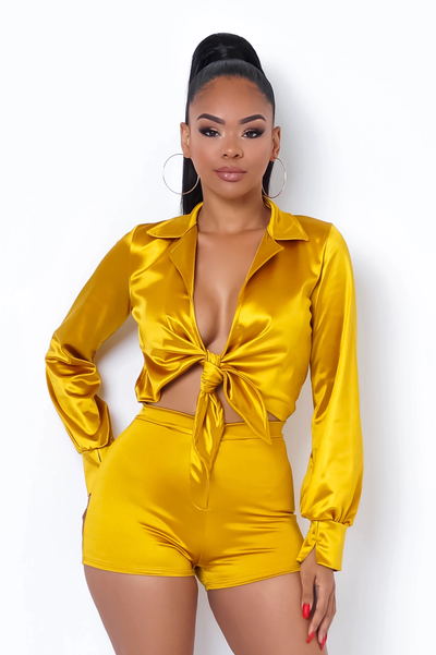 Satin Baby Two Piece Set