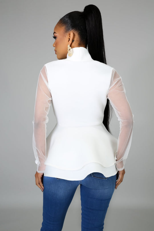 Lotus Flower Peplum Top - Dayna Dior